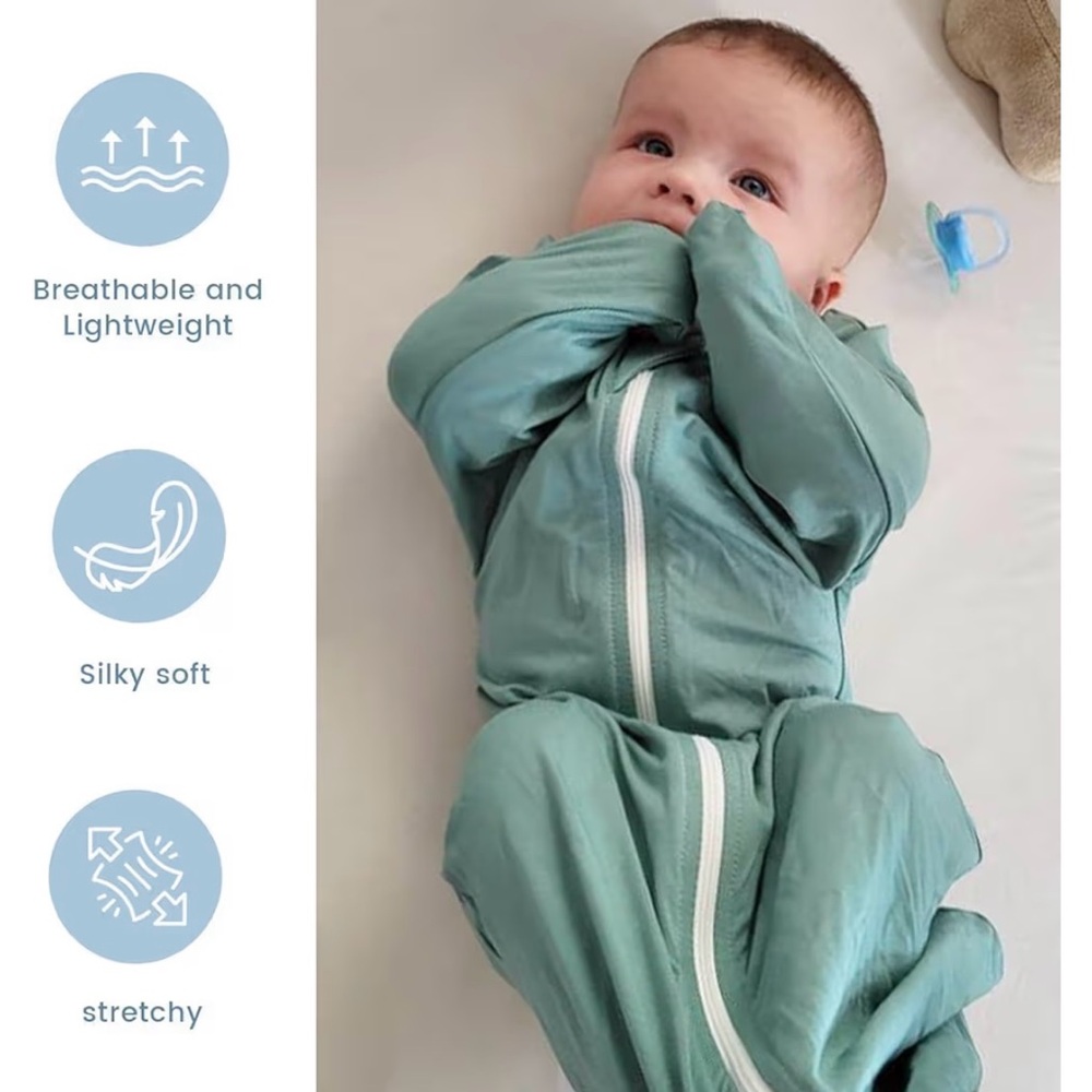 Bamboo Baby Sleep Sack with Blue Elephant Print